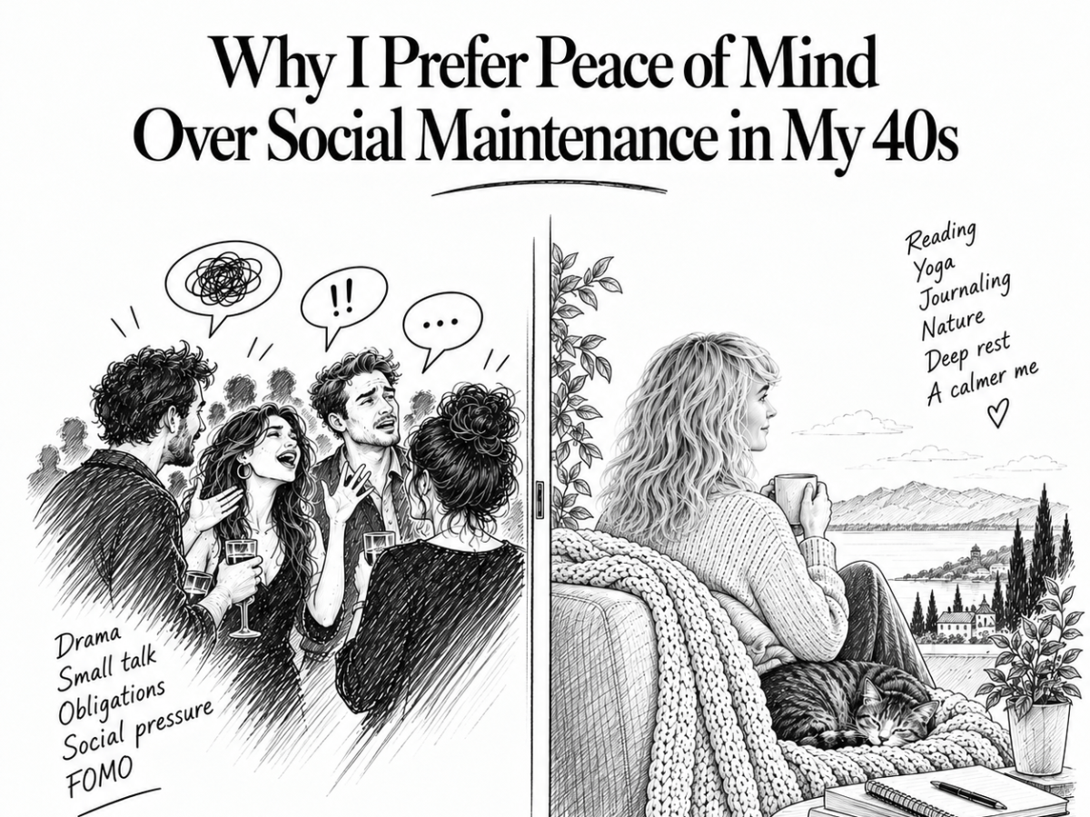 Why I Prefer Peace of Mind Over Social Maintenance in My&nbsp;40s